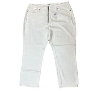 Good American Good Vintage Jeans Exposed Zipper High Rise White Women's 20 NWT